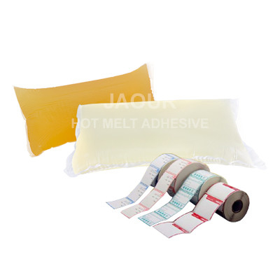 Karet Berbasis Hot Melt Glue Adhesive Untuk Termal Label kertas Sticker untuk logistik dan supermarket